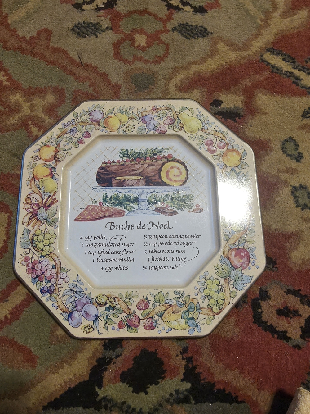 Buche de Noel Decorative Serving Plate - Multi-Color